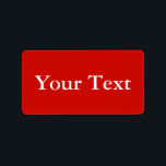 Etiquetas ou rótulos vermelhos e brancos com texto<br><div class="desc">Estas etiquetas adesivas personalizadas apresentam texto branco sobre um fundo vermelho cereja. Você pode usar esses adesivos personalizados como etiquetas de presentes, etiquetas de favoritos de casamento ou personalizá-los para qualquer outro evento ou ocasião. O texto pode ser personalizado na página de pedido do produto. Verifique os envelopes, placas, papéis...</div>