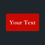Etiquetas ou rótulos vermelhos e brancos com texto<br><div class="desc">Estas etiquetas adesivas personalizadas apresentam texto branco sobre um fundo vermelho cereja. Você pode usar esses adesivos personalizados como etiquetas de presentes, etiquetas de favoritos de casamento ou personalizá-los para qualquer outro evento ou ocasião. O texto pode ser personalizado na página de pedido do produto. Verifique os envelopes, placas, papéis...</div>