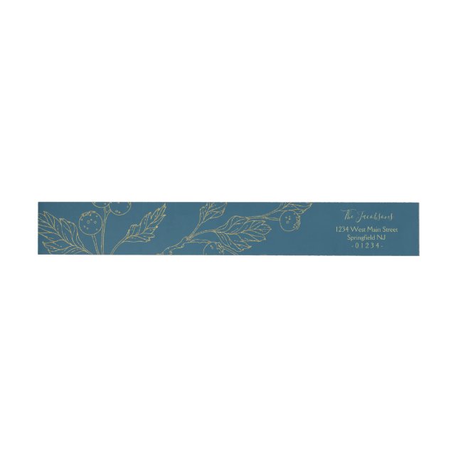 Etiquetas Ouro Foil Winter Berries (Individual)