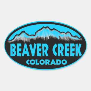 Etiquetas ovais azuis de Colorado do Beaver Creek
