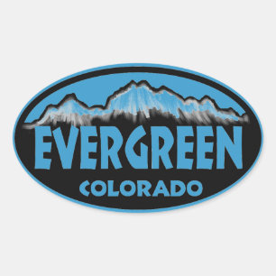 Etiquetas ovais azuis verdes de Colorado