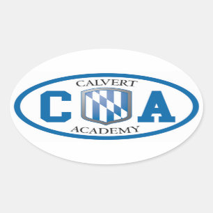 Etiquetas ovais da academia de Calvert (ajuste de