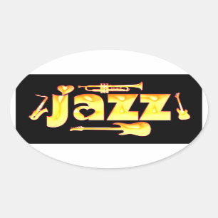 Etiquetas ovais do jazz