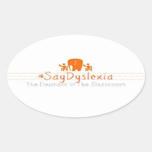 Etiquetas ovais do #SayDyslexia, folha de 4