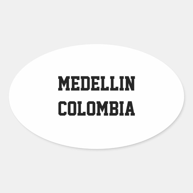 Etiquetas ovais Medellin Colombia (Frente)