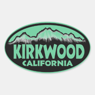 Etiquetas ovais verdes da Califórnia em Kirkwood