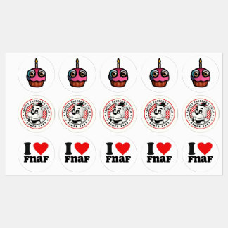 Etiquetas Pacote de Stickers FNaF – Vibrações de Jogos de Te