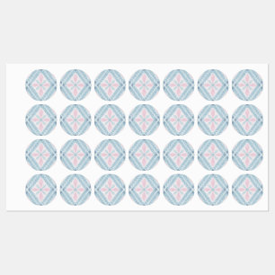 Etiquetas padrão azul em forma de diamante