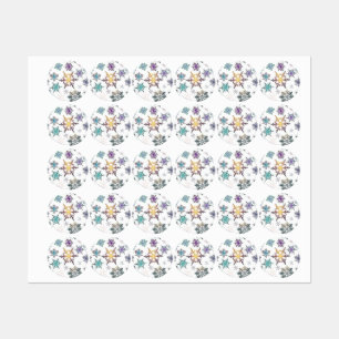 Etiquetas Padrão de flocos de neve