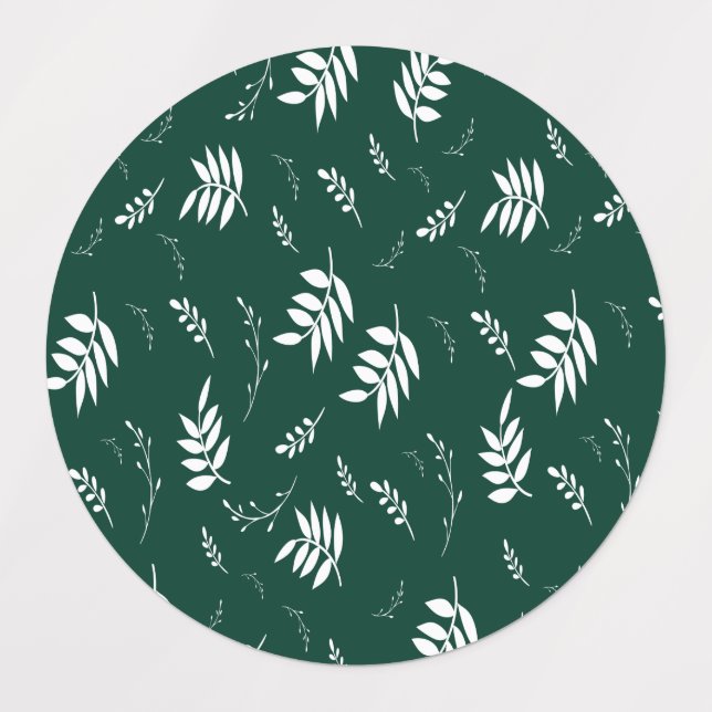 Etiquetas padrão de folhas (Design 1)