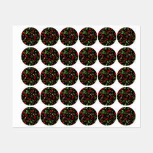 Etiquetas Padrão de Frutas Vermelhas