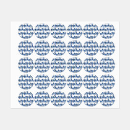 Etiquetas Padrão de Traseros de Cachorro Azul