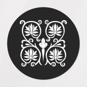 Etiquetas Padrão Folk Antigo Húngaro