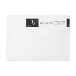 Etiquetas Padrão Geométrico Preto da Tendy do Monograma