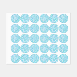 Etiquetas Padrão Zebra Azul