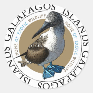 Etiquetas pagadas azul do Booby