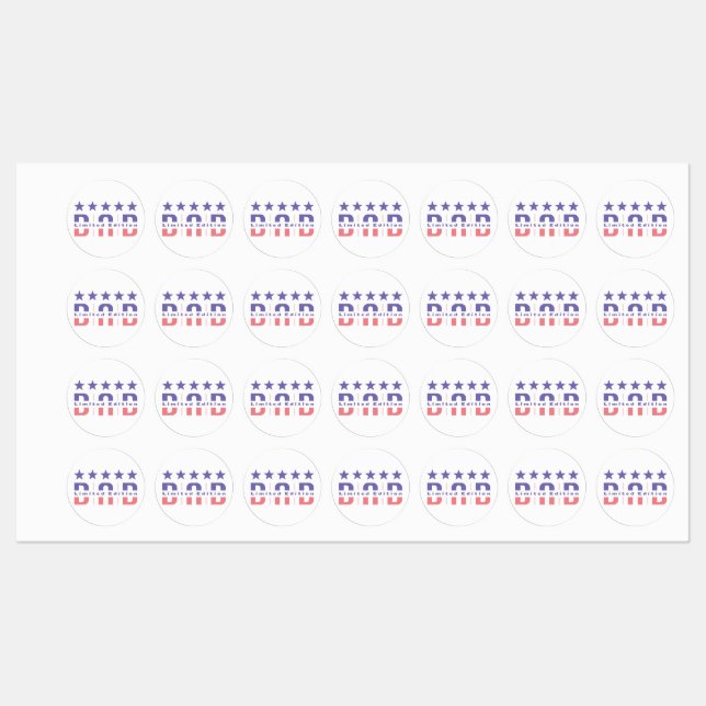 Etiquetas Pai Limited Edition (Folha)