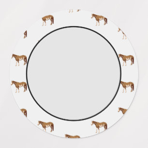 Etiquetas Paint Horse Equestrian Watercolor Americano