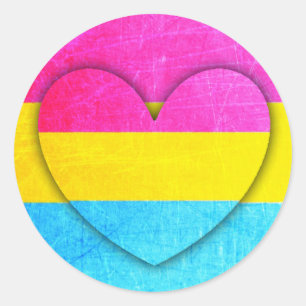 Etiquetas Pansexual do coração