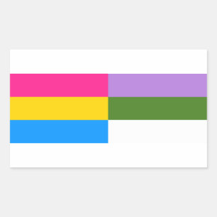 Etiquetas Pansexual/do genderqueer bandeira