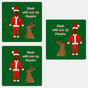 Etiquetas Papais noeis Sasquatch e Jackalope - Natal Persona
