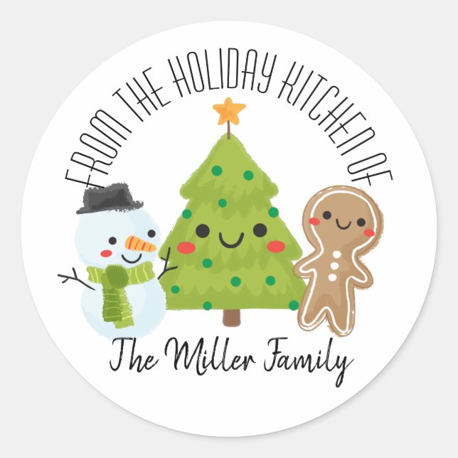 Etiquetas para cozinhar caseiras de Natal (Frente)