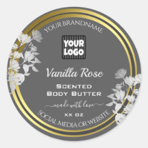 Etiquetas para embalagem do produto Elegante Cinza