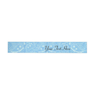 Etiquetas Para Envelope Blue Rustic Paisley Country - Convite Ocidental