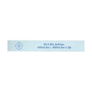 Etiquetas Para Envelope Borboletas e flores do menino azul personalizadas