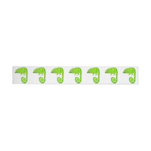 Etiquetas Para Envelope Camaleão bonito verde