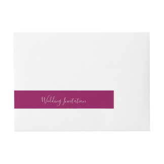 Etiquetas Para Envelope Casamento Moderno Simples Burgundy Escuro