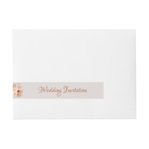 Etiquetas Para Envelope Convite Elegante Boêmio Boho Buquê Floral Wr