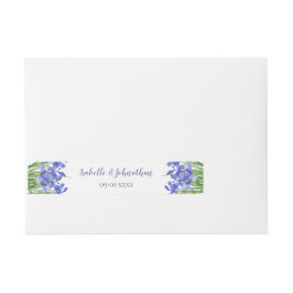 Etiquetas Para Envelope Convocação para Casamento Floral do Azul de Berry