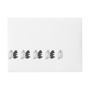 Etiquetas Para Envelope Cubo do Urso Silhueta Mão