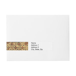 Etiquetas Para Envelope Design do padrão de arte do café Bean Batik