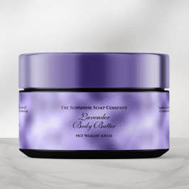 Etiquetas Para Envelope Faux Purple Foil Style Cosmetics Jar Label