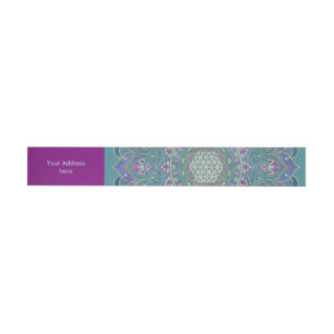 Etiquetas Para Envelope Flor da Vida - Mandala Estilo Índia 1