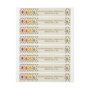 Etiquetas Para Envelope Folhas de carvalho e Acorns Fall Autumn Wedsed