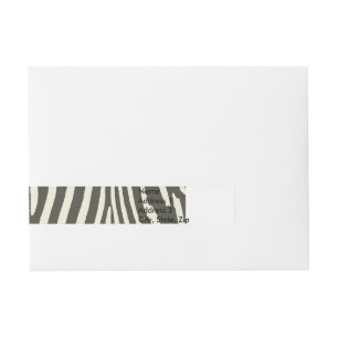 Etiquetas Para Envelope Padrão de Impressão de Animais Zebra Stripe