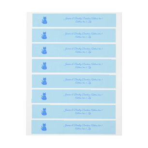 Etiquetas Para Envelope Revolução Personalizada de Gênero de Menino Azul-B
