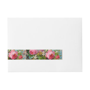 ETIQUETAS PARA ENVELOPE ROSAS E FLORES ROMÂNTICOS DE ROLOS PARA RECOLHA DE
