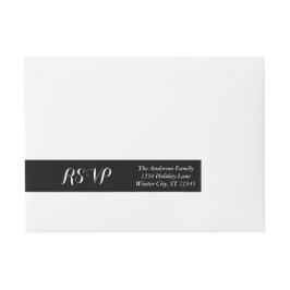 Etiquetas Para Envelope RSVP Preto ou qualquer Cor Personalizada
