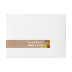 Etiquetas Para Envelope Rustic Fall Deixa Burlap Casamento Personalizado