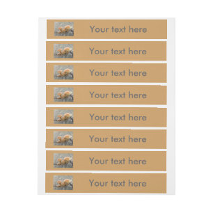 Etiquetas Para Envelope Toadstools em um Rótulo Personalizável de Tronco d