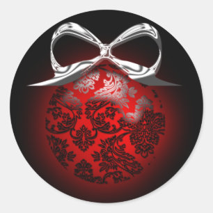 Etiquetas para férias com pedido de árvore vermelh