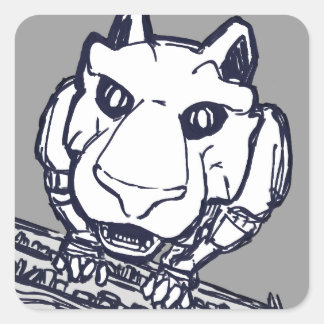 Etiquetas para gatos-robôs de boi