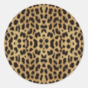 Etiquetas para impressão de leopardo