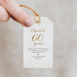 Etiquetas para Lembranças de Aniversário de 60 Ano