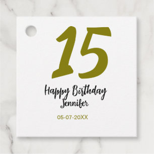 Etiquetas Para Lembrancinhas 15 aniversário quiencenera adicionar data ano ouro