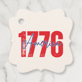 Etiquetas Para Lembrancinhas '1776 América' 250º Marfim Macio 4 de Julho 